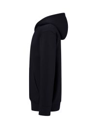Schwarzes Kinder Kapuzen-Sweatshirt aus Bio-Baumwolle mit Kängurutasche